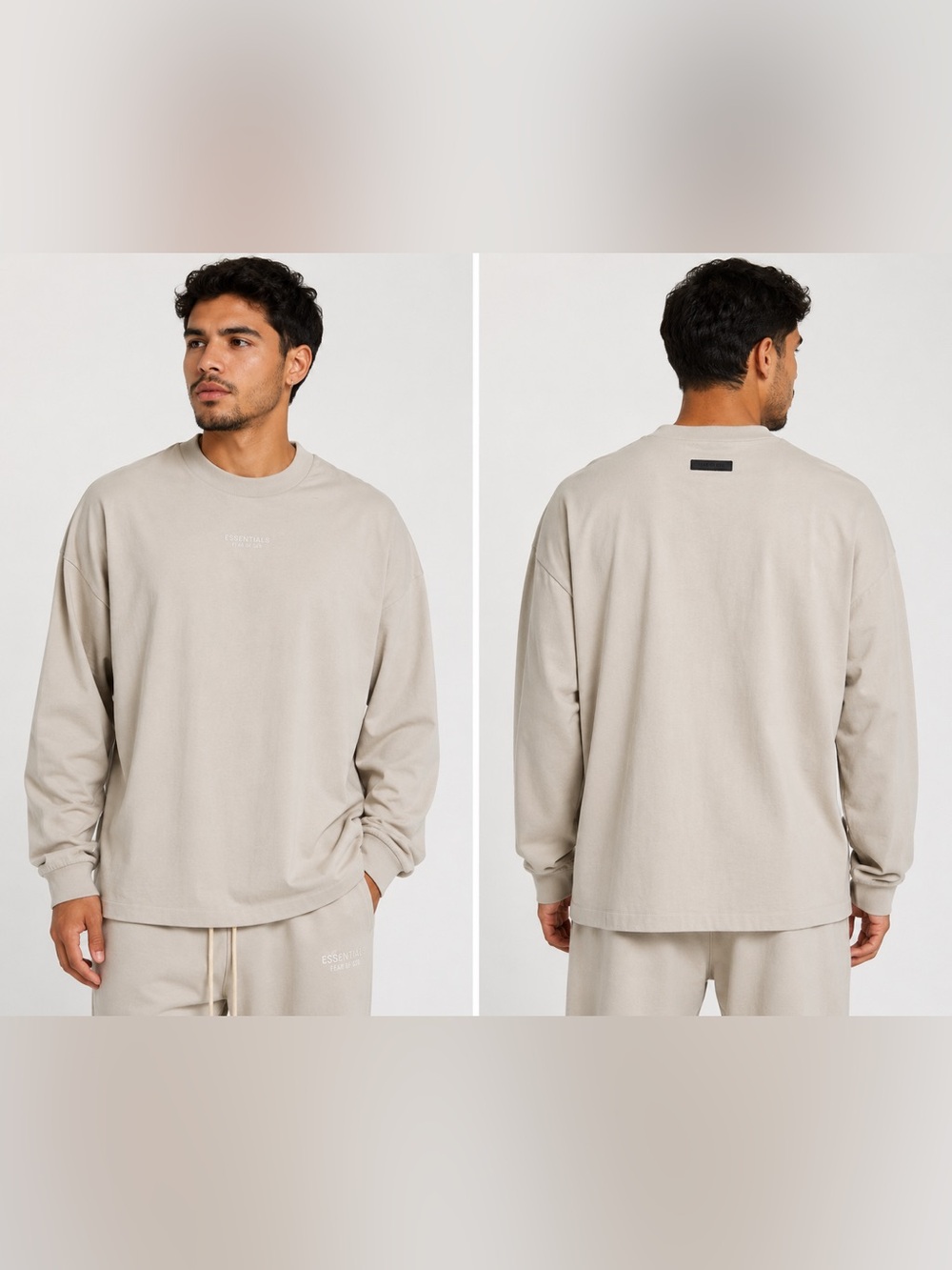 OVERSIZE ! NWT Fear of God Essentials Essentials Long Sleeve Cotton T-Shirt SZ M
